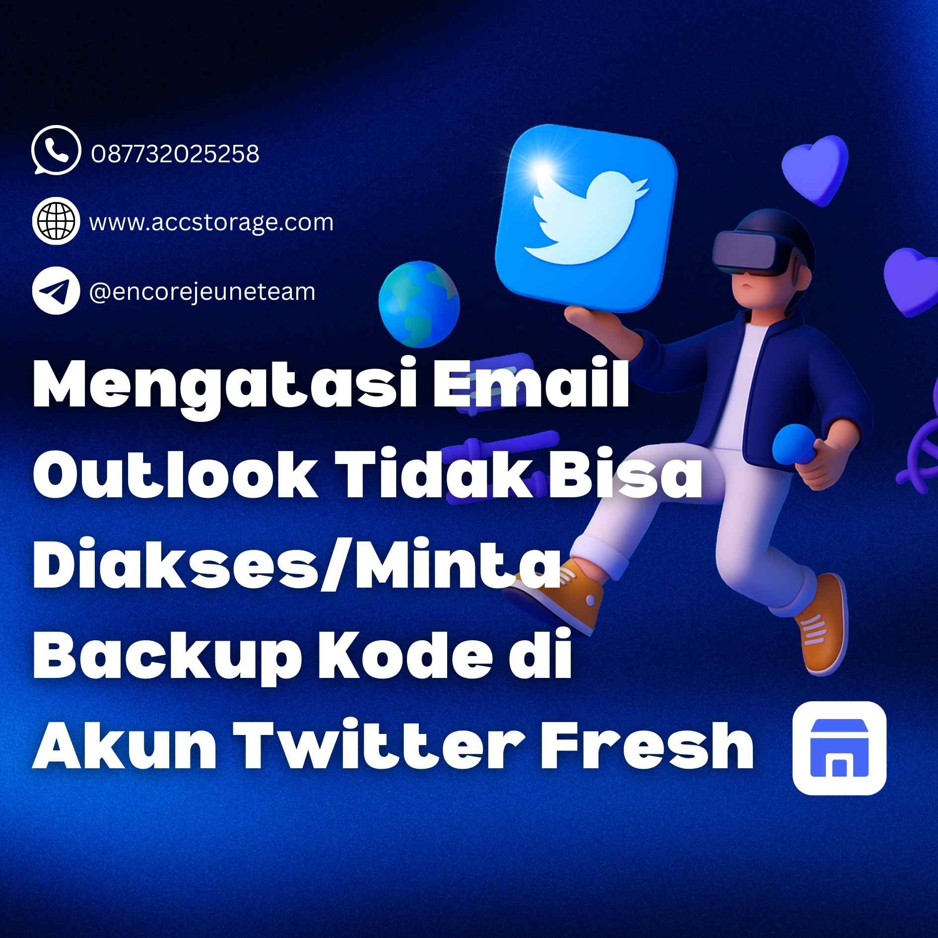Cara Atasi Akun Twitter Fresh Gagal Login Karena Email Outlook/Hotmail (Backup Email)